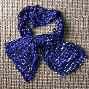 Women's Fashion Scarf Purple Black White Blues